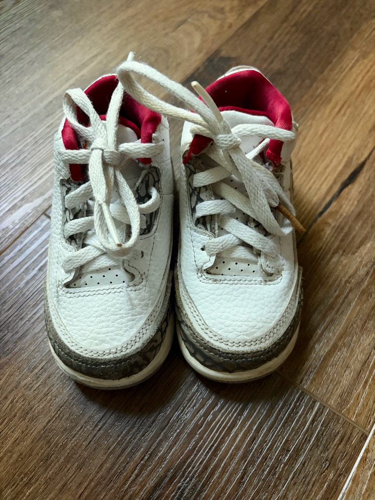 Jordan 3 Cardinal Toddler Sneakers